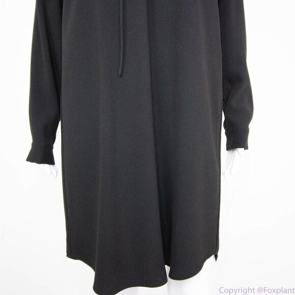 Ann Taylor black lace-up front long sleeves dress, size 6 - Picture 4 of 16